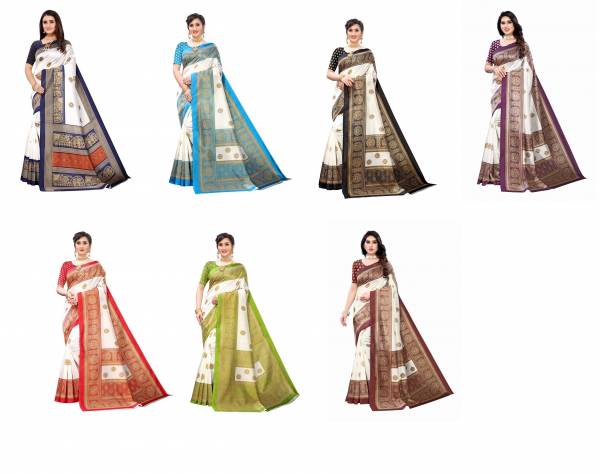 Printed Art Silk 9 Printed Regular Wear Saree Collection